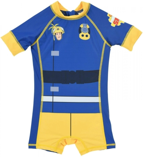 Costume da bagno da bambino Sam il pompiere con protezione UV 50