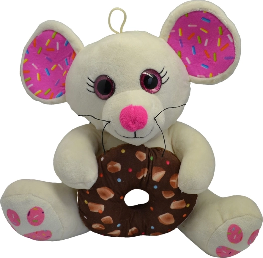 Topolina di peluche con donut 30 cm
