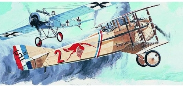 Modello Spad S.8 15,4x19,3 cm in scatola 31x13,5x3,5 cm