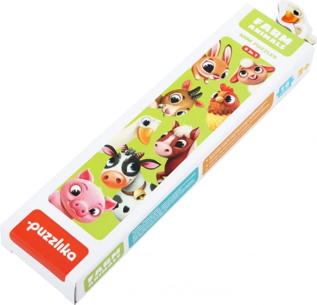 Puzzlika animali domestici – puzzle educativi con 8 animaletti, 16 pezzi