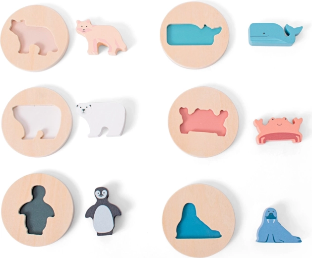 Puzzle di legno sagomato con animaletti