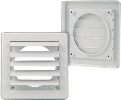 Griglia di ventilazione gravitazionale 175 × 175 mm per condotto da 125 mm – bianca