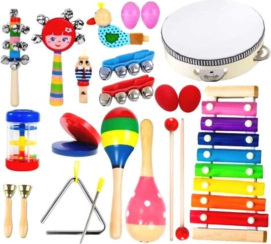 Set in legno di strumenti musicali per bambini
