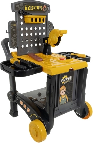 3 in 1: banco da lavoro, carrello e carriola