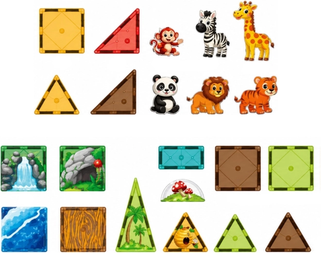 Giungla e zoo pieni di animali