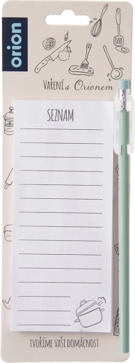 Blocco note da frigorifero con magnete e matita (versione CZ)