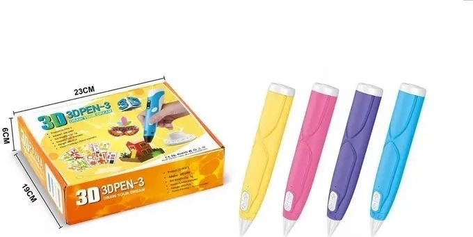 Penna 3D con filamento, supporto e cavo USB - 1 pezzo