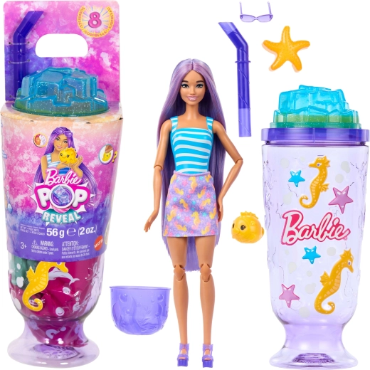 Mattel Barbie Pop Reveal Mondo sottomarino – bambola con 8 sorprese
