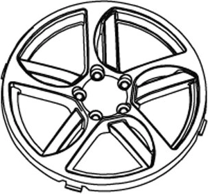 Copricerchi delle ruote anteriori per veicolo per bambini Lamborghini Murciélago JAMARA (set da 2 pz)