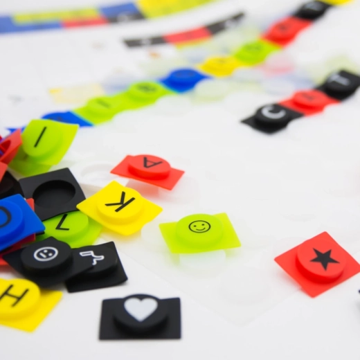 Pezzi in silicone grandi con lettere, numeri e simboli