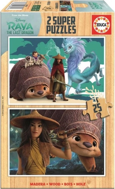 Puzzle in legno RAYA E L'ULTIMO DRAGO 2×25 pezzi – EDUCA