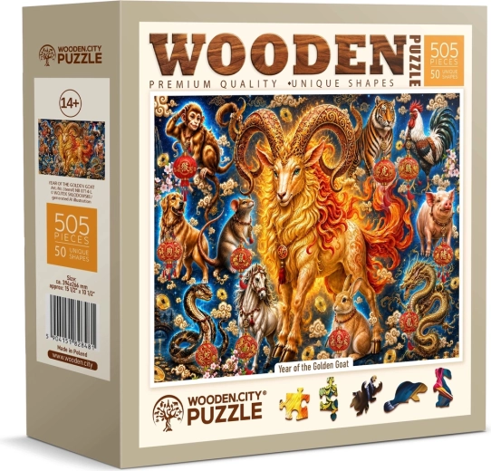 WOODEN CITY puzzle in legno Anno della Capra d'Oro, 505 pezzi
