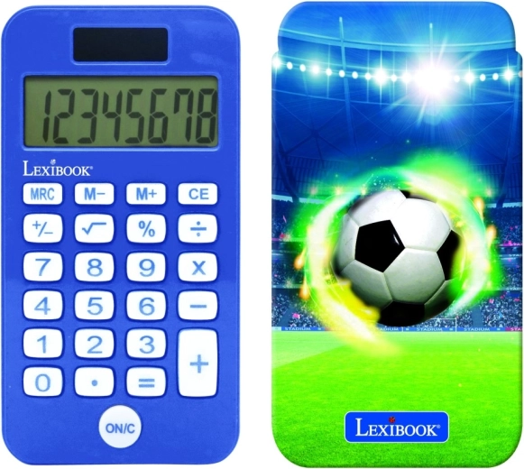 Calcolatrice tascabile Lexibook con motivo calcistico
