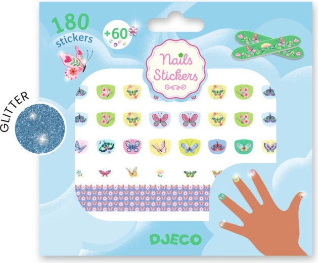 Djeco adesivi per unghie Farfalle