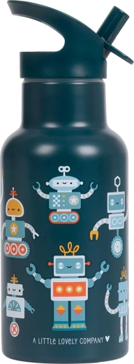 A Little Lovely Company bottiglia termica a doppia parete in acciaio inox 350 ml robot