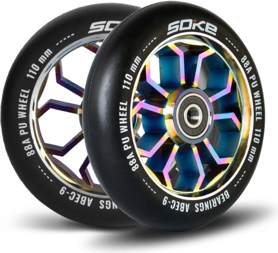 Ruote Soke per monopattino 110 mm rainbow 2 pz