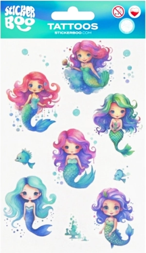 Foglio di tatuaggi Sirena