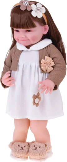 Lunghi capelli castani da pettinare e acconciare