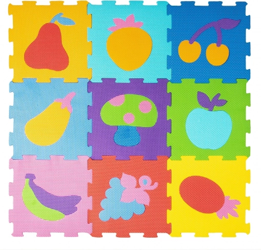 Divertimento educativo con motivi di frutta