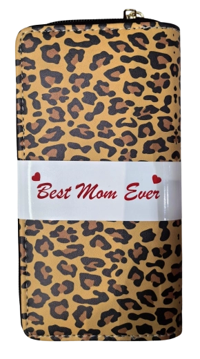 Portafoglio da donna Pink rosa piccolo con motivo leopardato