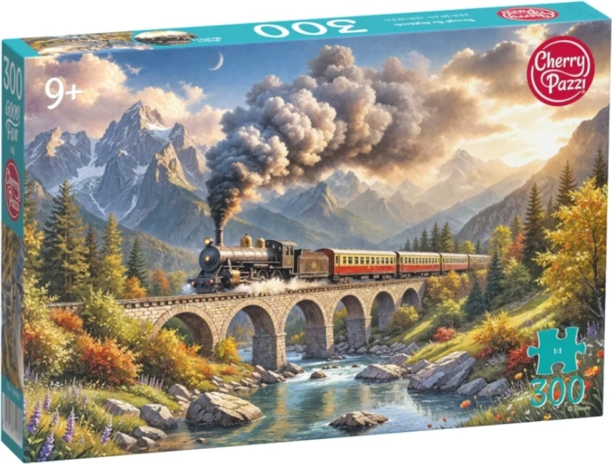 Puzzle Cherry Pazzi Locomotiva a vapore da 300 pezzi