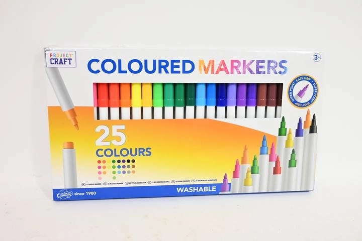 Pennarelli lavabili per bambini – set da 25 colori