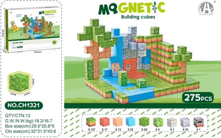 Cubetti magnetici 3D – set da 275 pezzi