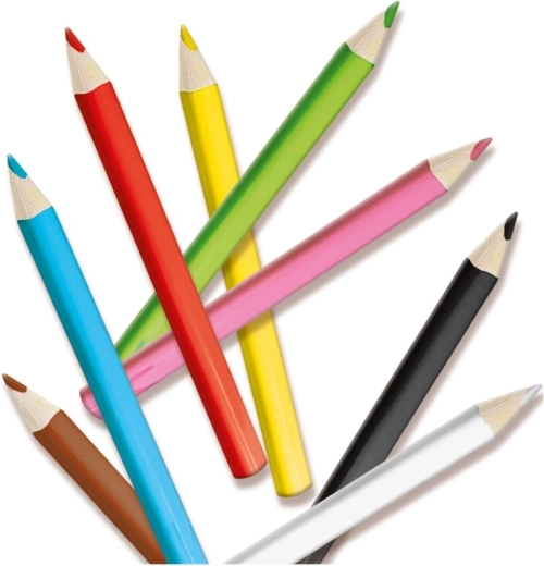 8 pastelli colorati intensi nella confezione