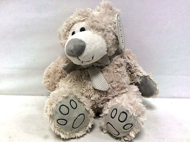 Orsetto di peluche con fiocco color ecru 27 cm