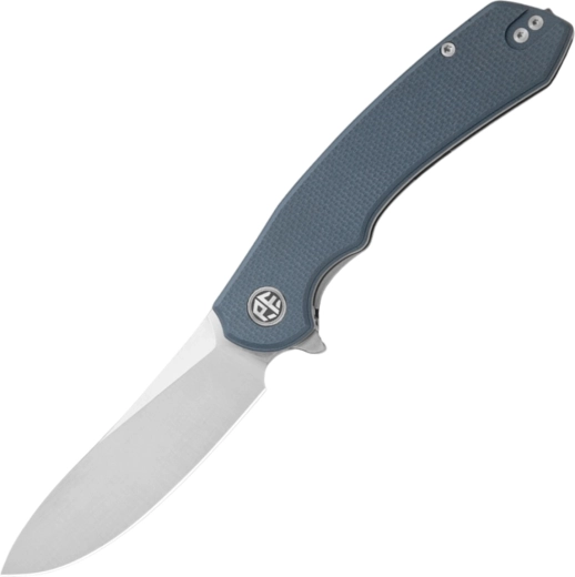 Petrified Fish Waterspout coltello tascabile 9 cm, satin, G10 blu