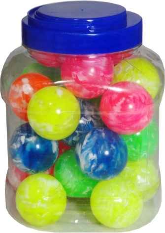 Set di palline in gomma 4,5 cm – 26 pezzi in barattolo