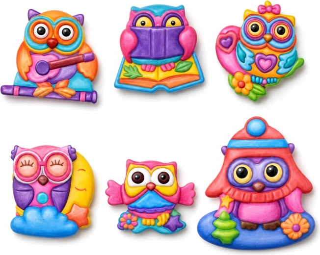 6 diversi gufi nello stampo