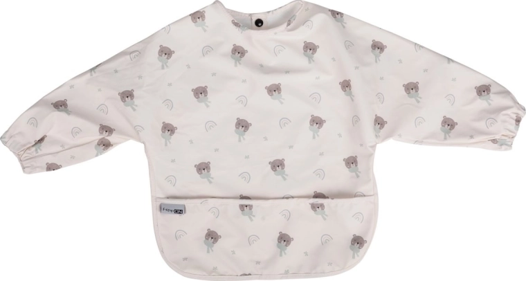 FreeON bavaglino con maniche lunghe HugMe Bear Beige
