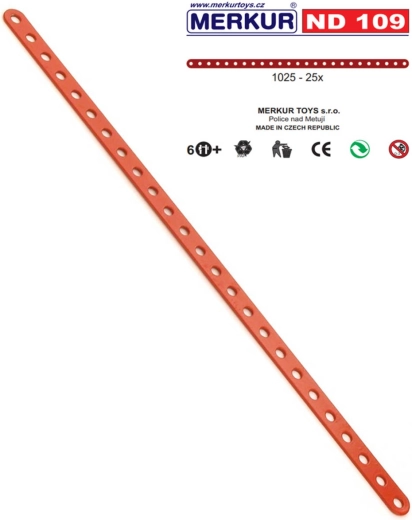 Merkur pezzo di ricambio ND109 – strisce metalliche con 25 fori (25 pz)