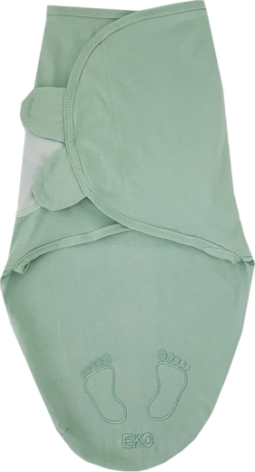 Fascia avvolgente in cotone EKO Ulitka mint per neonati 3–6 kg