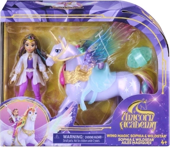 Unicorn Academy ali magiche Wildstar e Sofia 11 cm