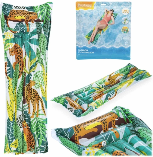 Bestway materassino gonfiabile da spiaggia con motivo giungla 183 × 69 cm - 1 pezzo