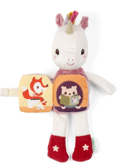 Libricino in tessuto con storia sul pancino