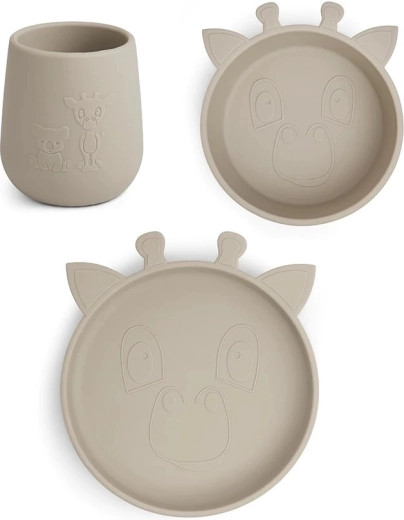 Set pappa in silicone Nuuuroo Judi giraffa cobblestone