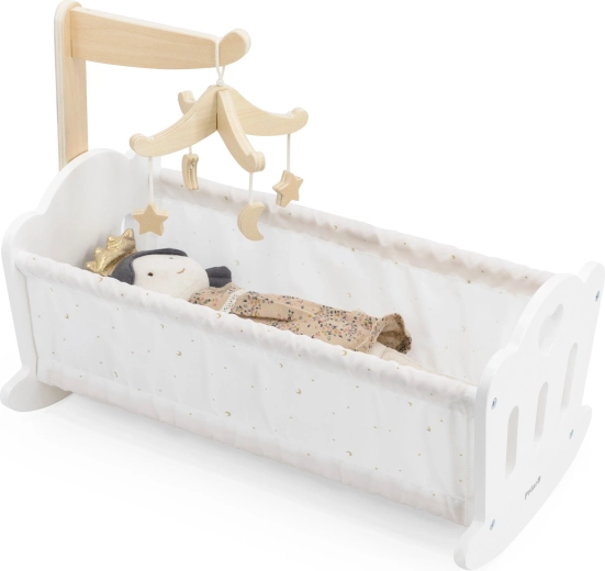 Morbido lettino e giostrina in legno