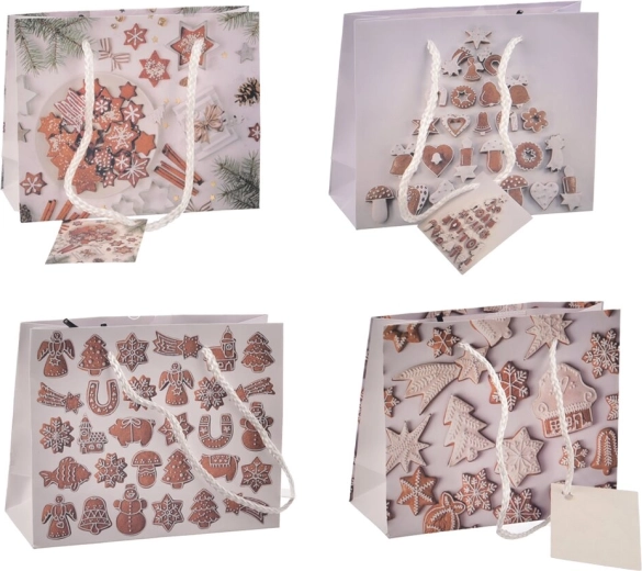 Sacchetto regalo natalizio Pan di zenzero 15 × 6 × 12 cm (4 varianti)