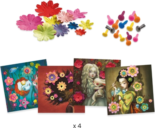 Fiori sovrapposti per un effetto 3D