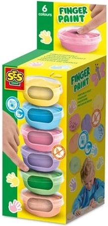 SES Creative colori a dita pastello 6 pz (45 ml)