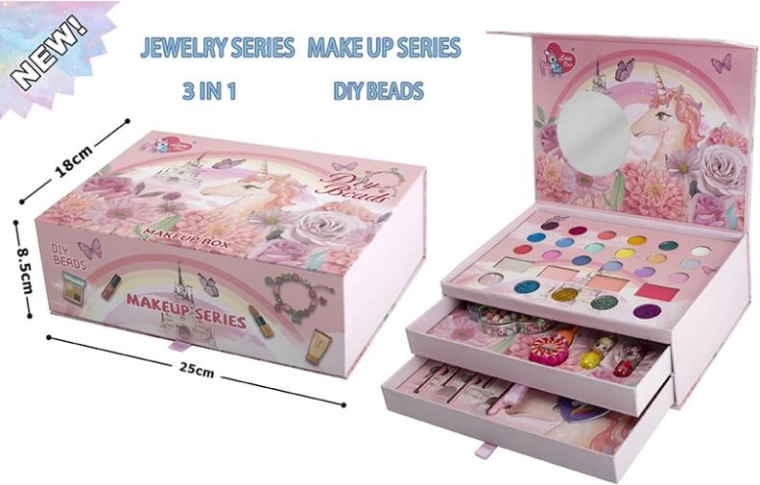 Valigetta cosmetica e creativa – set trucco e creazione di braccialetti