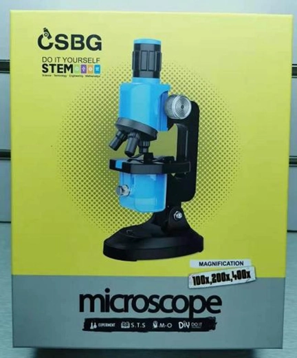 Microscopio per bambini piccolo scienziato blu-nero