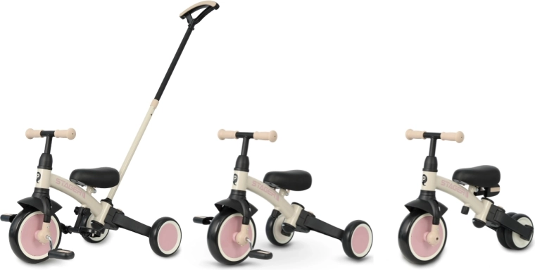3 in 1: spinta, triciclo, bici senza pedali