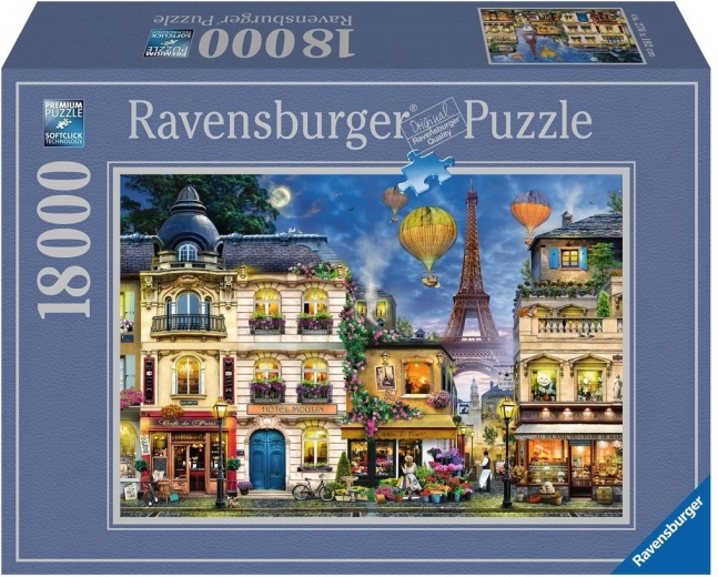 Puzzle Ravensburger Passeggiata nella Parigi notturna 18000 pezzi