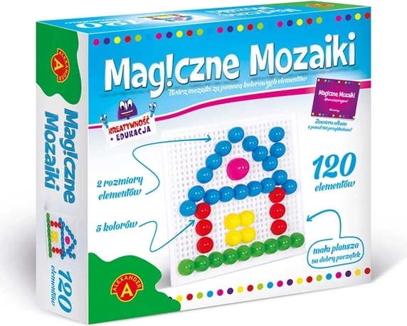 Mosaici magici – set creativo ed educativo da 120 pezzi