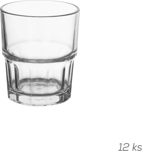 Bicchiere impilabile 0,2 l trasparente (12 pz)