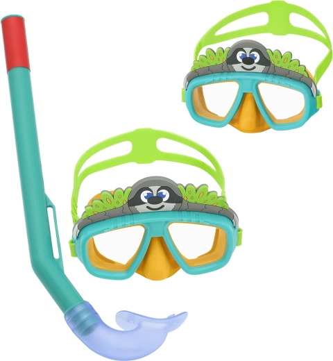 Set da snorkeling per bambini Bestway bradipo, turchese